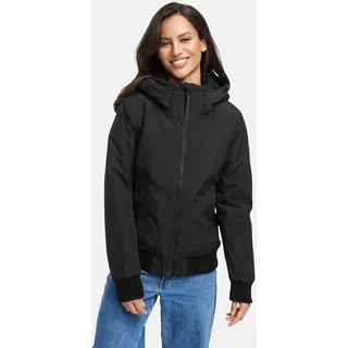 Winterjacke MARIKOO "Marikoo Mooni Damen Herbst Caban Jacke N084", Damen, Gr. XL, schwarz, Obermaterial: 100% Nylon NY., Jacken Winterjacke
