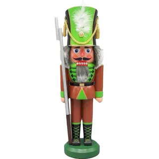 Nussknacker Soldat braun Höhe 39cm NEU Nußknacker Holzfigur Weihnachtsfigur