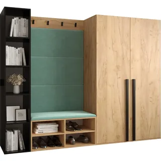 Garderobe MIRO Set 4 mit gepolsterten Paneelen Industrial Design