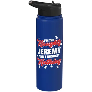 Frecher Jeremy, lustiger Weihnachtsname Jeremy, personalisiert Stainless Steel Insulated Water Bottle