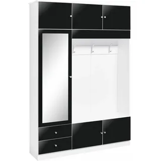 borchardt Möbel Kompakta Garderobenschrank 140 x 36 x 202 schwarz