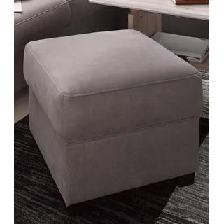 sit&more Polsterhocker Pandora Mikrofaser 58 x 45 x 58 cm Grau