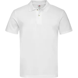 Stedman ST3000 | Herren Poloshirt-Piqué 100 - Farbe: White - Größe: L - Weiß