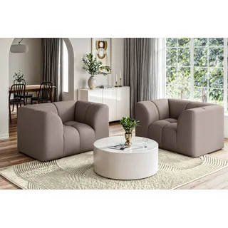 Sessel HOME AFFAIRE "TUURE Verlässliche Qualität, moderne Steppung, Breite 134cm", braun, B:134cm H:81cm T:94cm, 100% Polyester, Sessel, Sessel, Bubble Optik, hoher Sitzkomfort, Wellenunterfederung