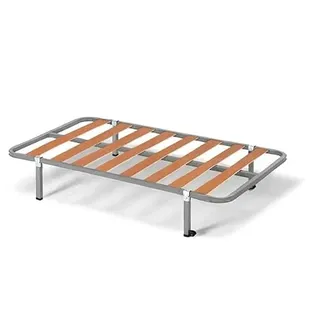 HOGAR24 ES Lattenrost Basic | Latten aus Pappelholz | Gestell aus Stahlrohr 30 x 30 mm | Bein-Set 32 cm mit Klemme | Maße: 80 x 200 cm