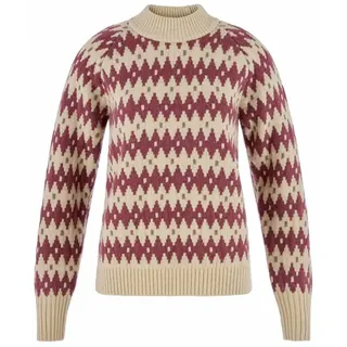 Fjällräven Övik Jacquard Knit Sweatshirt Light Beige/Mesa Purple XL