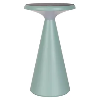 Außentischleuchten - Solar-Akku-Tischleuchte "PALU" mint, Tischlampe für den Außenbereich im Modern Style aus Kunststoff in mint, 20 cm hoch, Ø 11,5 cm, LED Platine – dimmbar – Berührungssensor – Inkl. Memoryfunktion - Grün, Türkis