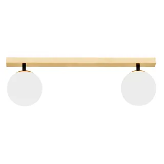 Deckenleuchte , Weiß, Goldfarben , Metall, Glas , Kugel , 12x50x16.5 cm , Ce , Lampen & Leuchten, Leuchtenserien