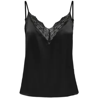 ONLY Damen ONLVICTORIA SL LACE Mix Singlet NOOS WVN T-Shirt & Tops, Black, XS