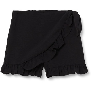 ONLY Mädchen KOGMETTE WRAP Skort WVN NOOS Hosenrock, Black, 13 Jahre