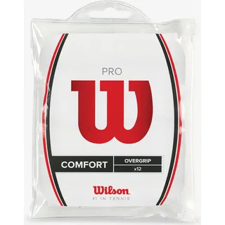 Wilson Pro Overgrip 12 Pack, Weiß,