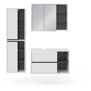 Vicco Viola 3-tlg. weiß matt/anthrazit matt