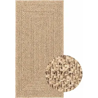 vidaXL Teppich ZIZUR 60x110 cm Jute-Optik Indoor und Outdoor - Braun