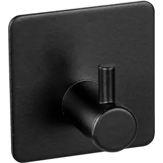Wenko Wandhaken Ureo 2er-Set Edelstahl rostfrei Schwarz