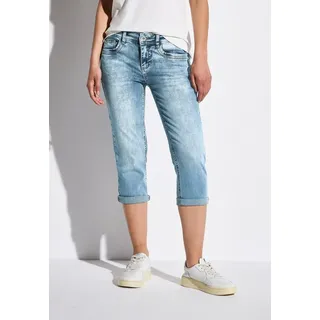 STREET ONE 3/4-Jeans »Style Crissi«, mit Glitzer-Detail, blau