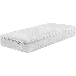 BELIANI Memory Foam Matratze mit Taschenfederkern Creme 90 x 200 cm Abnehmbarer Bezug Kindermatratze Komfortabel Medium Härtegrad - Beige