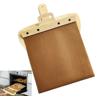 Syiyunran Sliding Pizzaschieber Pizzarette - 1 Stück, Gröben 29x39, Pizza Schieber Spachtel Pizzaschaufel Pizzawender, überträgt Mühelos Pizzen, Kuchen, Brote Slider Pizzazubehör