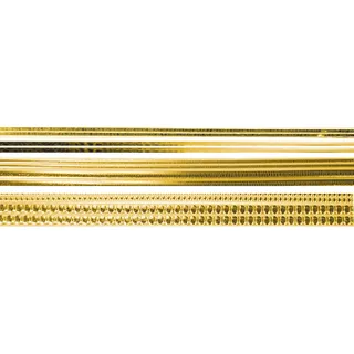 CREARTEC Verzierwachsstreifen-Sortiment Verzierwachs 22.0 cm Breite Wachs Ganzjährig geeignet für kreative Dekorationen und Bastelprojekte Gold-Glänzend