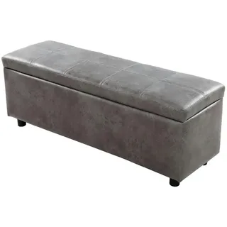 [en.casa] Truhenbank Bukit , Holz, Kunststoff , Rechteckig , 118x43x37 cm , Wohnzimmer, Sofas & Couches, Sofas, Recamieren