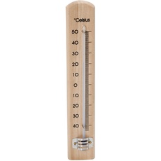 Greengeers 90434 Thermometer Holz beige 19 cm