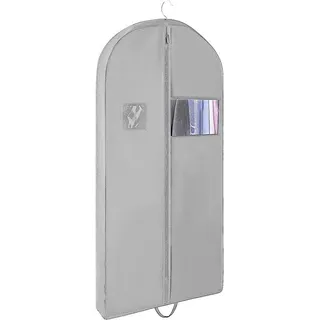 Ibenzoa® Aufbewahrungsbox für Kleidung aus Polypropylen – schützende Kleiderbox mit transparentem Sichtfenster, verstellbaren Handgriffen und dichter Abdichtung - Grau