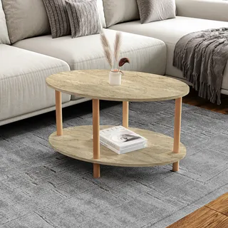 [en.casa] Højreby Beige Buche 70 x 44 x 43 cm