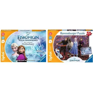 Ravensburger tiptoi Spiel 00116 - Disney Die Eiskönigin - Völlig Unverfroren ab 4 Jahren & tiptoi Spiel 00134 - Puzzle für kleine Entdecker: Disney Die Eiskönigin - 2x24 Teile Kinderpuzzle ab 4 Jahren