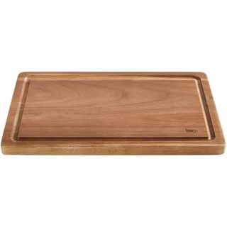 Homeware Profession. Schneidebrett , Akaziefarben , Holz , Akazie , massiv , 20x1.5x30 cm , Lfgb , Saftrille , Küchenzubehör, Schneidebretter