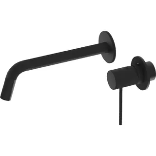 LAVITA Waschtischarmatur Unterputz für Wandmontage - Orion Matt Schwarz | Wasserhahn Bad für Wandmontage | Mischbatterie für Waschbecken | Einhebelmischer Waschtisch-Armaturen Badezimmer |