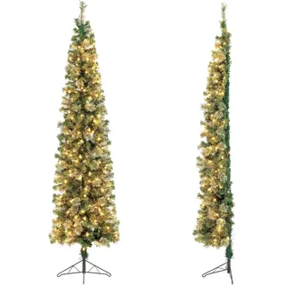 10% off Gutschein 1024 210cm Künstlicher Halber Weihnachtsbaum mit 150 LED-Lichtern