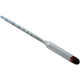 Dr. Richter Alkoholmeter 0-100 Vol% (ohne Thermometer) Qualitätsprodukt, geliefert in Schutzhülle aus lebensmittelechtem Hartplastik (100 ml), die gleichzeitig als Eintauchzylinder genutzt werden kann