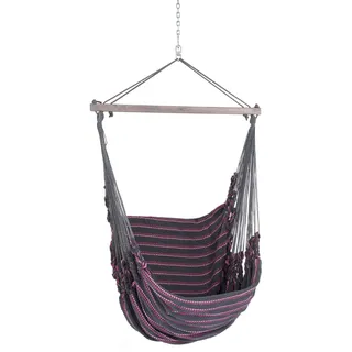 Chico Hängesessel Baumwolle grau-pink Hängestuhl - Rosa
