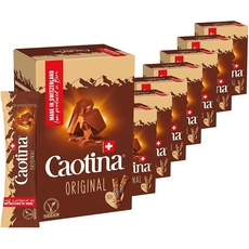 Caotina Original Trinkschokolade Sticks Tassenportion, Kakao-Pulver für heiße Schokolade mit echter Schweizer Schokolade, Cacao nachhaltig & zertifiziert, 8er Pack (10 Sticks pro Pack)