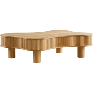 SalesFever Wohnzimmertisch organisch Beige Esche 116 x 32 cm