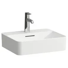 Laufen VAL Waschtisch-Schale, 1 Hahnloch, ohne Überlauf, 450x380mm, H812280, Farbe: Weiß mit LCC Active