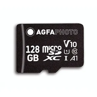 AgfaPhoto MicroSDXC UHS-I 128gb High Speed Class 10 U1 V10 Speicherkarte