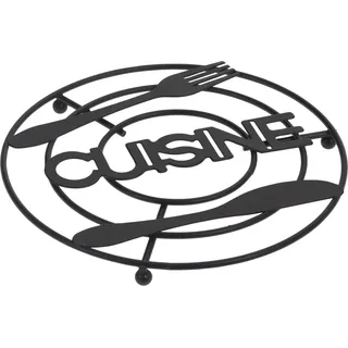 Excellent Houseware Topflappen, Metall, 20 x 1,5 cm, schwarz