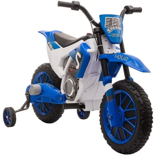 Homcom Elektromotorrad Kindermotorrad Kinderfahrzeug Elektrofahrzeug Blau+Weiß , Kunststoff , 51.5x68x106.5 cm , Freizeit & Co, Gartenspielzeug, Kinder-Elektrofahrzeuge