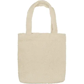 styleBREAKER Damen Tasche aus Teddyfell mit breiten Henkeln | kuschelige Beuteltasche mit Magnetverschluss | weich gefüttert & ideal als Shopper, Farbe:Beige