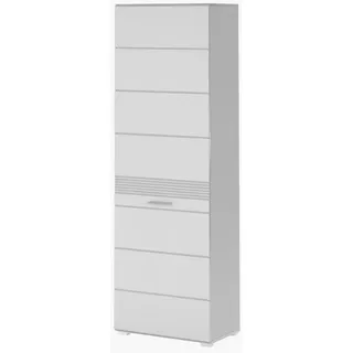 inn.furn Leon Garderobenschrank 55x190x37 cm weiß Hochglanz