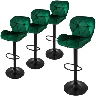 ML-Design 4er Set - Grün , Metall , 41x110x47 cm , Esszimmer, Barmöbel, Barhocker
