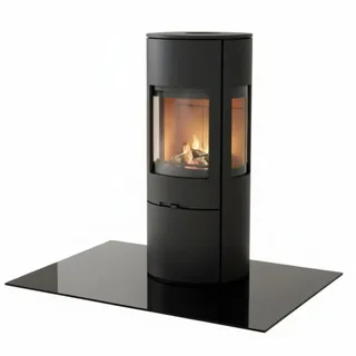 Mucola Glasplatte Funkenschutzplatte eckig 90x90 cm ESG 6 mm Schwarz | Kaminplatte aus gehärtetem Sicherheitsglas, temperaturbeständig bis 250 °C, kratzfest, polierte Kanten, auch als Tischplatte