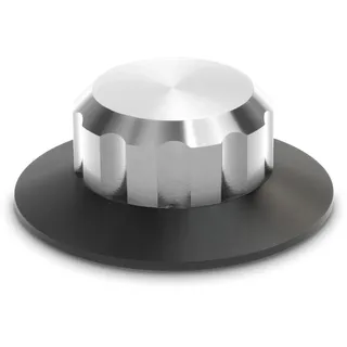 Dynavox Schallplattenklemme VC150, Klemme zum Fixieren der Schallplatte für Vinyl-Plattenspieler, aus Aluminium, Silber