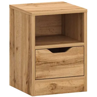 Feldmann-Wohnen Nachttisch T02 Wotan Eiche 31 / 31 / 43cm , Braun , Holz , Rechteckig,Rechteckig , 31x43x31 cm , Schlafzimmer, Nachtkästchen
