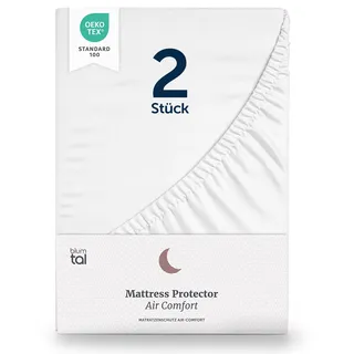 Blumtal® Matratzenschoner 200x200cm im 2er Set - Matratzenschutz 200x200 cm wasserdicht - Oeko-TEX zertifizierter Matratzenschoner 200x200 wasserdicht - knisterfreier Schutz Matratze - Bettschoner