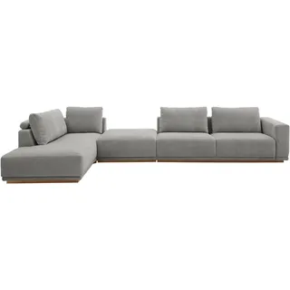 Musterring Wohnlandschaft Anreihsofa mit Armlehne rechts, Eckteil links mit Kissen & Hocker