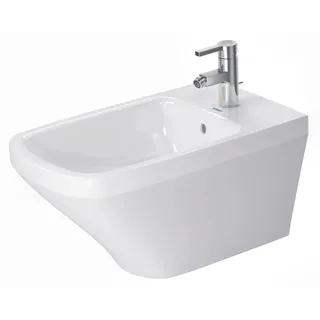 Duravit Wand-Bidet DuraStyle 62cm mit Überlauf, mit Hahnlochbank, 1 Hahnloch, 2286150000, Farbe: Weiß