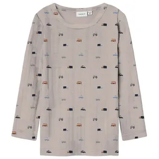 Name It Wang Needle Mini Langarm-t-shirt - Nacreous Cloud / Small Cars - 24 Monate