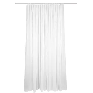 Heine HOMEbasics 41694 Store/Gardine 'FLAMIO', transparenter Fertigstore, Farbe: Weiß, Größe:225 x 300 cm