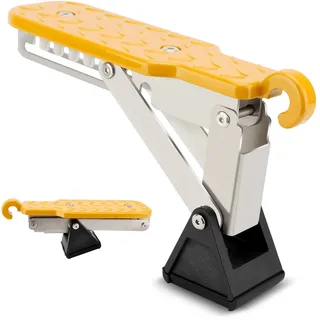 WODHMIEY Verstellbare AutotüRstufe, Faltbarer DachfußStäNder, Pedalleiter Aluminiumlegierung, Rutschfest Tragbar, 7 Einstellbaren Winkeln, Extra Langes Design, Für Verschiedene Automodelle (Orange)